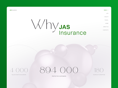 Jas Insurance Website Landing Page Features