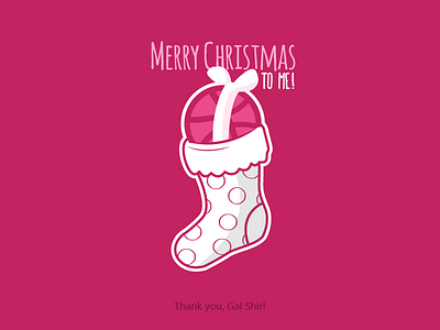 Merry First Shot! ball christmas dribbble first shot invitation merry pink sock