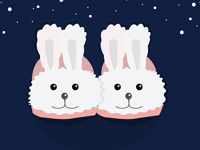 Bunny slippers bunny night pajama slippers winter