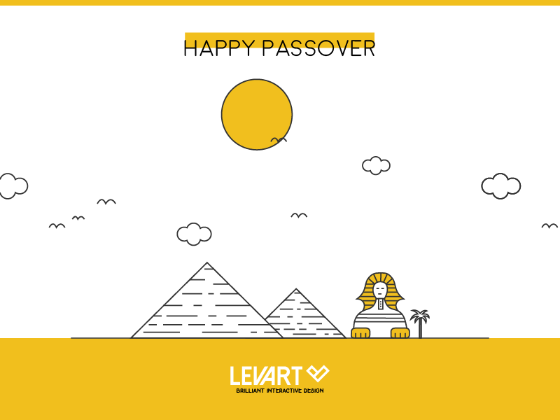 Passover 2017 animation clouds cryptographic egypt lineart passover pharaoh pyramids yellow