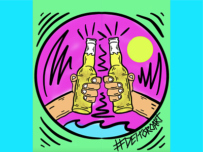BEER MORE art beer brand identitiy chill digital graphic design illustration logo sharing vibrant