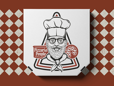 Pizza Box Mockup PIZZARIA PEOPLE 10 branding design graphic illustration merch pizza pizza box pizza logo retro logo