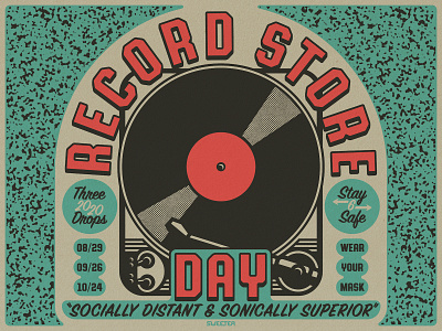 RECORD STORE DAY 2020 graphic midcentury records retro design retro font retro logo