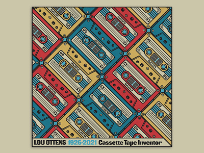 LOU OTTENS TRIBUTE 80s cassette cassette tape design graphic illustration mixtape music retro design