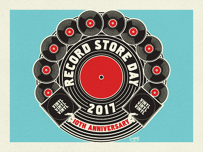 Record Store Day 2017 - 10th Anniversary (for 89.3 The Current) logo record store day records vintage vinyl