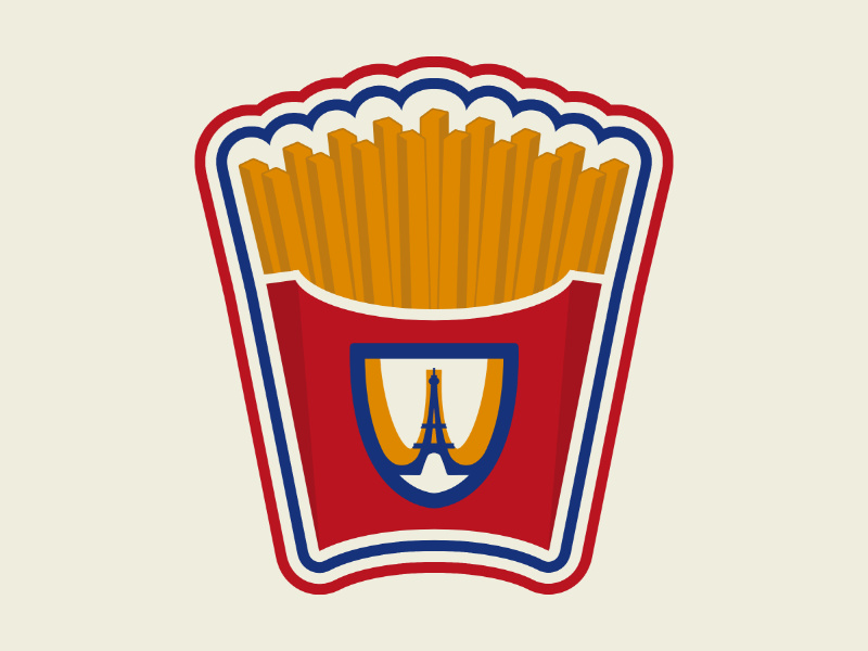 French Fried Paris logo badge french fries paris