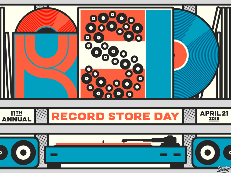 Record Store Day 2018 Graphic (for The Current) event promotion graphic records vinyl record store day