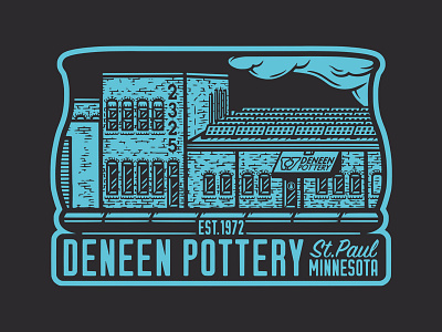Deneen Pottery graphic illustration illustration design merch merchandise merchdesign shirtdesign shirtgraphic sticker vintage