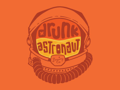Drunk Astronaut Brewing Coalition astronaut beer illustration branding craft beer logo pennsylvania