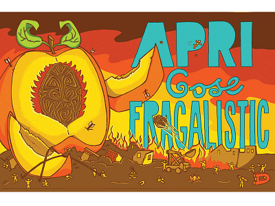 ApriGoseFragalistic by Defiance Brewing Co. branding craft beers illustration