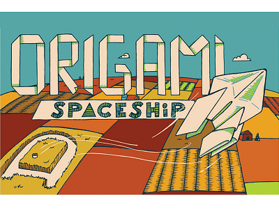 Origami Spaceship by Defiance Brewing Co. branding craft beers illustration