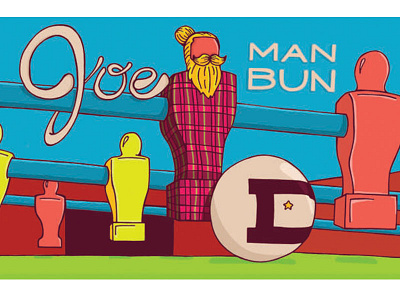 Joe Man Bun by Defiance Brewing Co. branding craft beers illustration