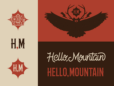 Hello, Mountain band branding band branding denver identity local band logo music rock n roll type type logo typography