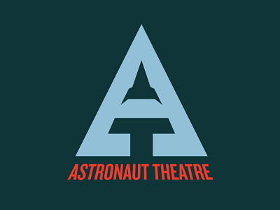 Astronaut Theatre Logo branding chicago comedy logo new york sketch comedy space