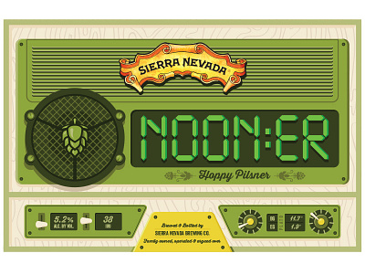 Nooner Radio beer beer art beer can beer label beers craft beer craft beers illustration music summer