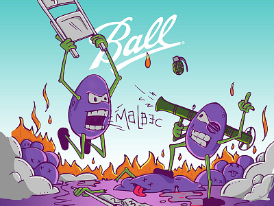 ball - Canned Wine Illustration
