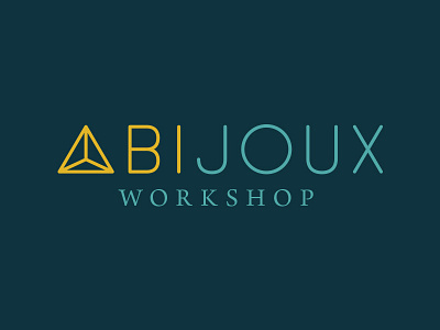 Abijoux Workshop logo brand mark branding custom type icon jewel jewelry logo metalsmith type