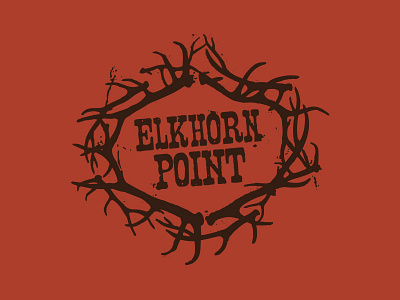 Elkhorn Point Logo pt. 1 badge brand branding hunting hunting lodge icon logo logos mark outdoors