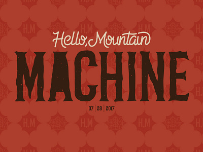 Hello, Mountain upcoming work album band branding custom font custom type icon logo mark music rock n roll typography