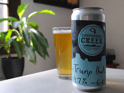Crowler Label for Cannonball Creek beer branding branding design craft beer crowler design growler ipa package design packaging photography trump vector