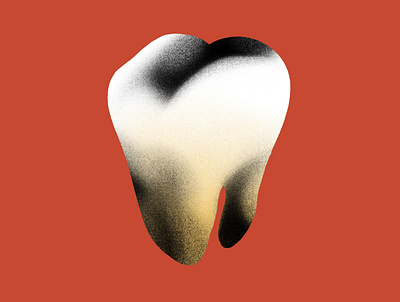 inktober 2020 // day 8 ✦ teeth art dental illustration inktober inktober2020 red teeth texture tooth vintage