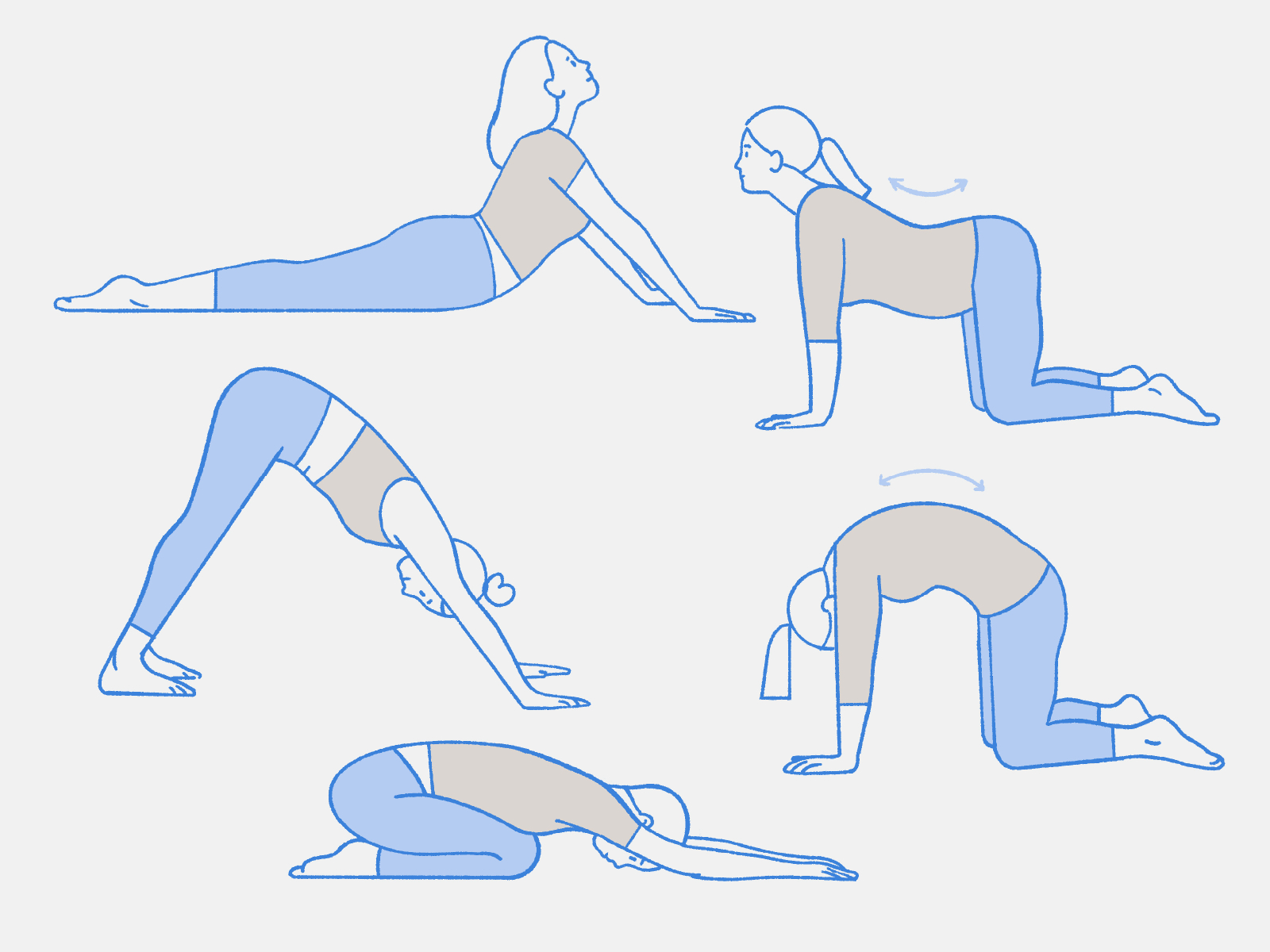 Yoga for beginners character cute illustration line minimal procreate simple sketch stretch stretching women yoga yoga pose