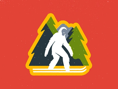 Sasquatch - rejected logo concept bigfoot branding camp camping canada forest illustration logo logo design monster sasquatch screenprint ski skiing stamp texture trees