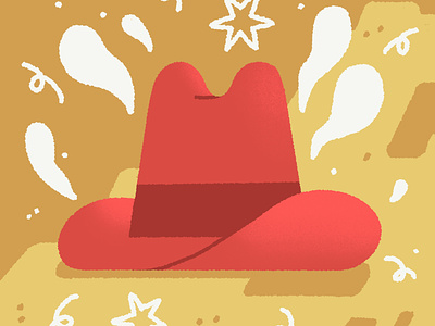 yeehaw! accessory cowboy cowboy hat cute cute hat hat illustration procreate texture western wild west
