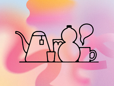 ✱ Something to drink ✱ coffee cute drinking drinks icon iconography illustration logo magical procreate tea