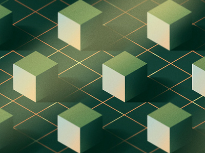 Shopify Summit 2022 // 2 blockchain blocks illustration procreate tech texture