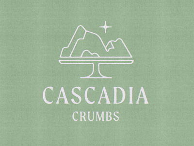 Cascadia Crumbs ✹ branding & logo design bakery baking branding logo logo design mountains nature nature logo