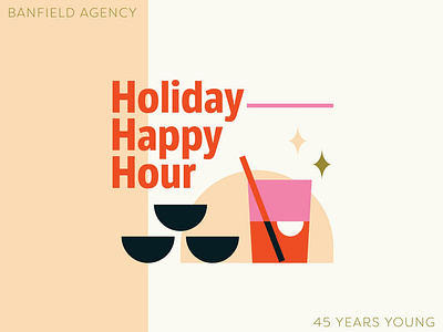 Holiday Party Invite birthday drink event icon iconography illustration invitation invite party party event pink sparkle sparkles