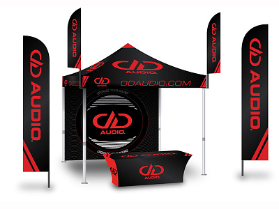 Tent, Table and Flags design