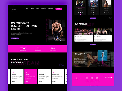 Landing Page | Fitness fitness ui ux webdesign