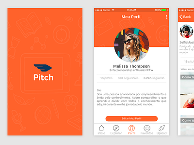 PitchApp screens mockup - Part 2 android app branding mockups uiux