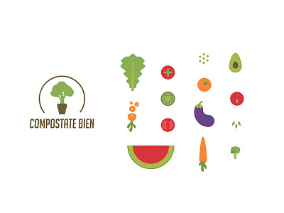Compostate Bien - Illustration compost food nature recycle vegetable