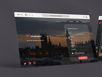 Photography Website - Monographe adobe xd app design figma photography responsive ui uiux ux webdesign website