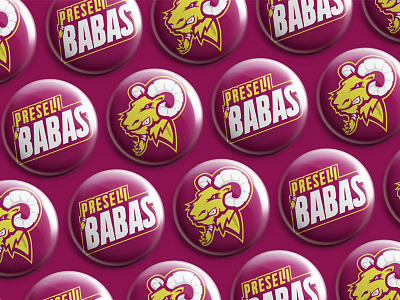 Preseli Babas badge bold logo rugby sevens sheep sport type