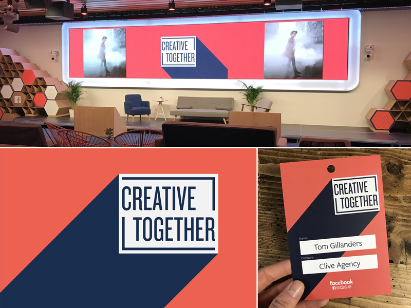Creative Together together creative conference square event lanyard brand stage identity logo