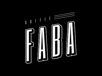 Coffee Faba black branding coffee design faba font ident lettering logo type typography