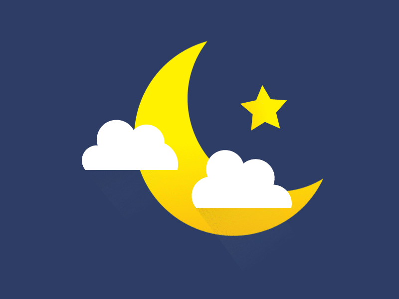 Moon Animation after effects animation clouds design gif graphics icon loop motion