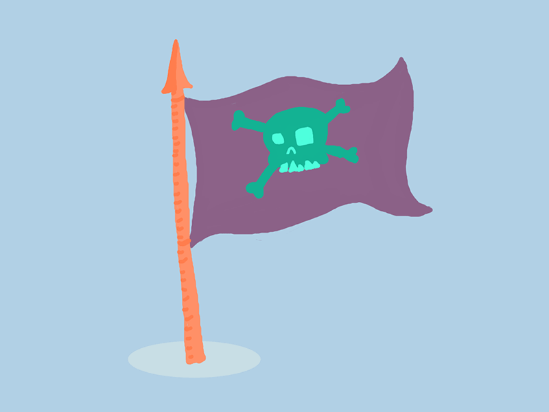 Pirate Flag 2d animation design flag gif graphics motion photoshop pirate skull