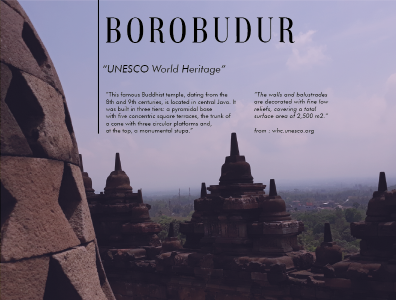 Borobudur Article design graphic design illustration minimal typography