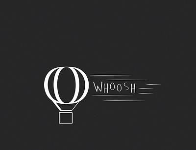 Hot Air Balloon Logo : Whoosh branding dailylogochallenge design graphic design illustration logo logodesign