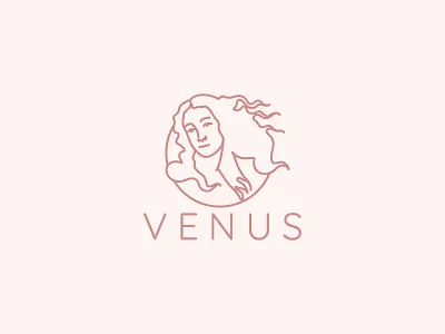 Venus Logo botticelli brand hair identity logo venus