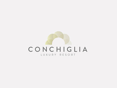 Conchiglia Resort Logo brand clean golden hotel identity inspiration italian logo luxury minimal shell sunset