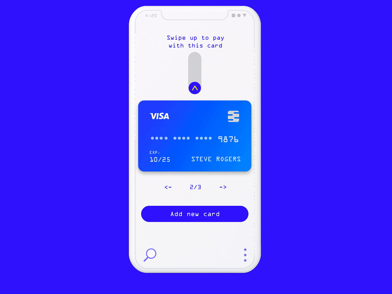 Card Payment | Daily UI 002 card credit dailyui interaction interface invisionstudio madewithstudio payment studio swipe ui ux
