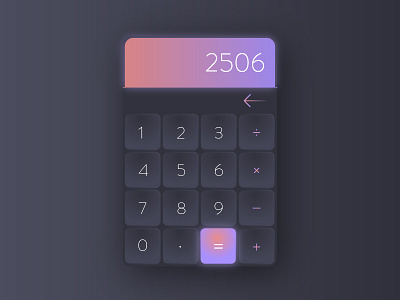 Calculator | Daily UI 004 004 calculator daily dailyui gradient illustration interface material modern sleek ui ux