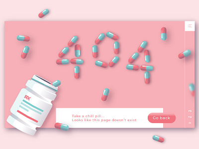 Chill Pill | Error 404 | Daily UI 008