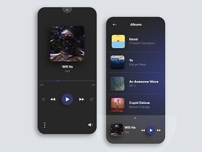 Chameleon Music Player Interaction | Daily UI 009